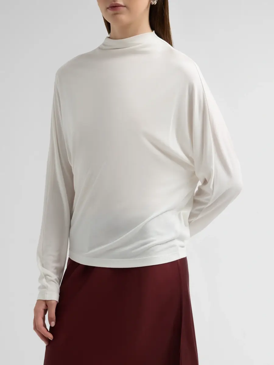Vince Women's Draped Funnel Neck Top | Thumbnail 4