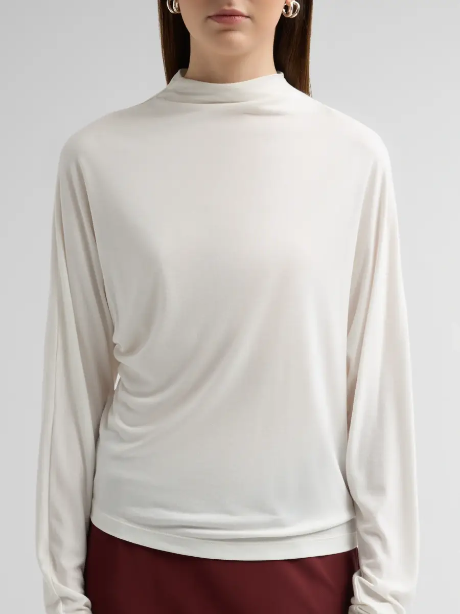 Vince Women's Draped Funnel Neck Top | Thumbnail 5