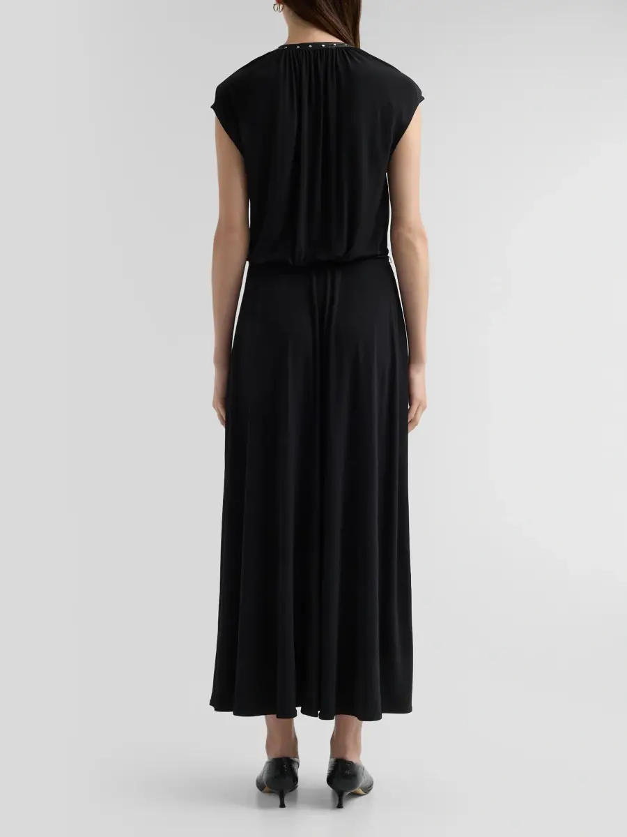 Vince Women's Tie-Waist Studded Midi Dress | Thumbnail 3 Vince Women's Tie-Waist Studded Midi Dress | Thumbnail 3