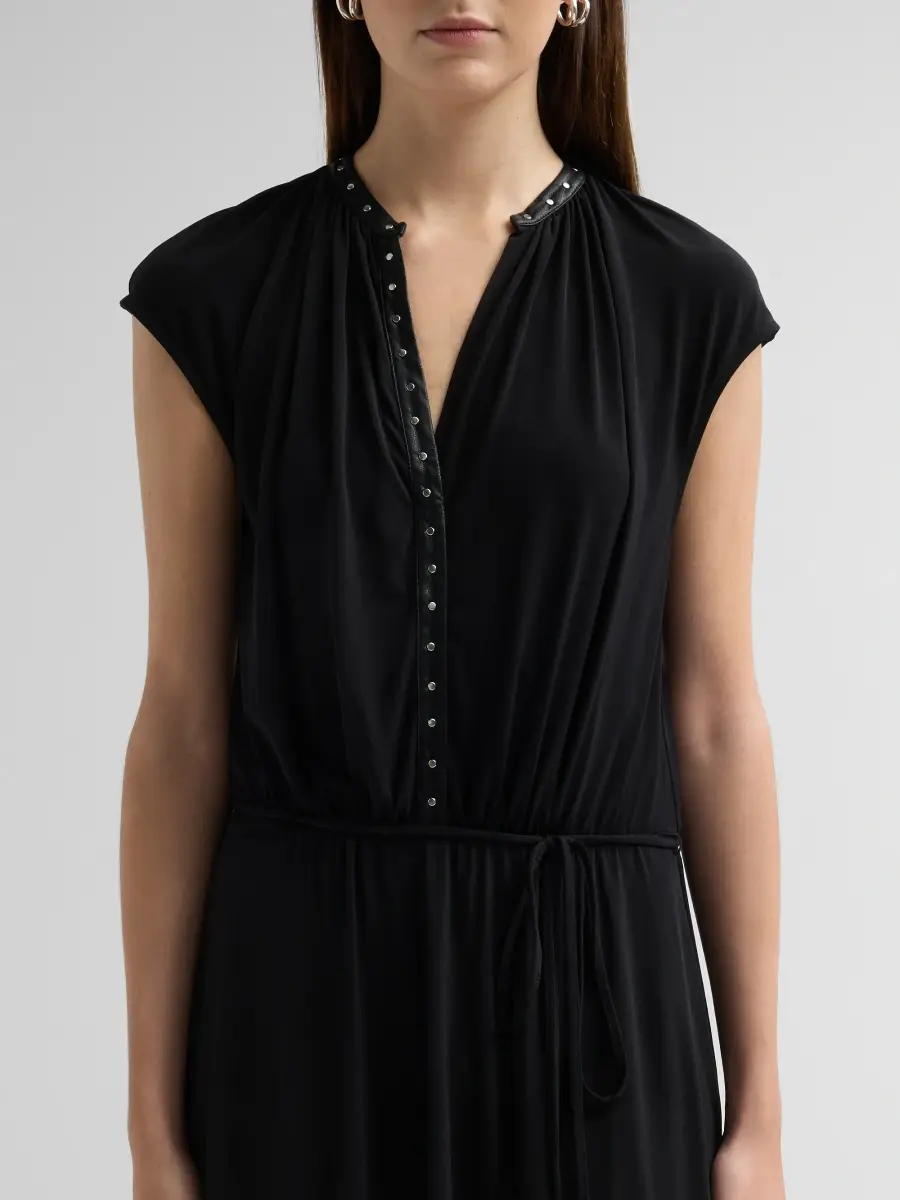 Vince Women's Tie-Waist Studded Midi Dress | Thumbnail 5 Vince Women's Tie-Waist Studded Midi Dress | Thumbnail 5
