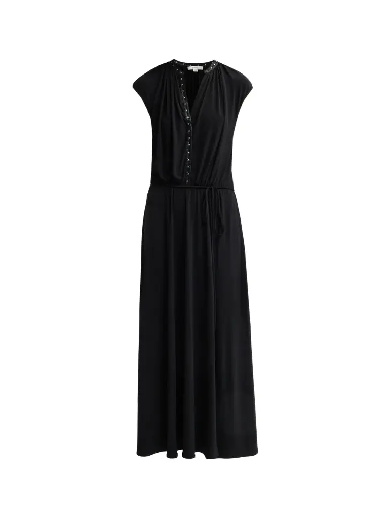 Women's Tie-Waist Studded Midi Dress Women's Tie-Waist Studded Midi Dress