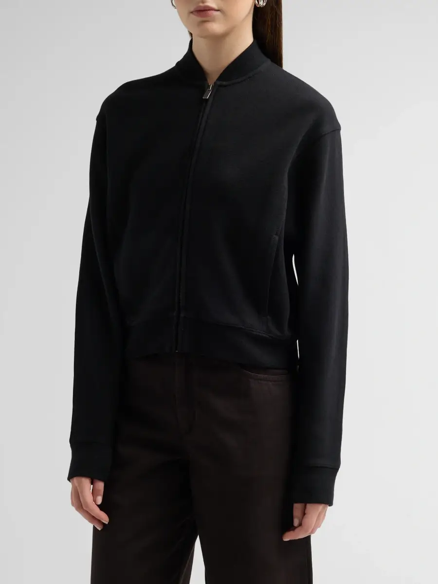 Vince Women's Ponte Knit Drop-Shoulder Bomber Jacket | Thumbnail 4 Vince Women's Ponte Knit Drop-Shoulder Bomber Jacket | Thumbnail 4
