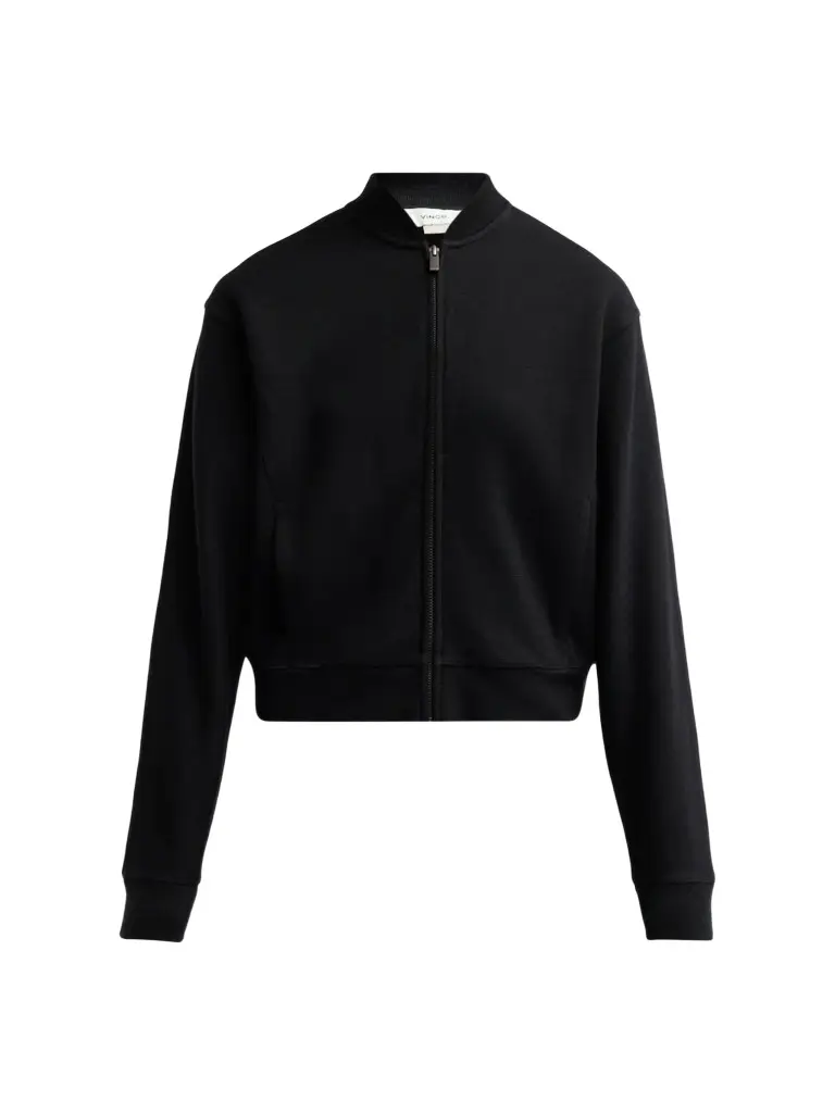 Women's Ponte Knit Drop-Shoulder Bomber Jacket Women's Ponte Knit Drop-Shoulder Bomber Jacket