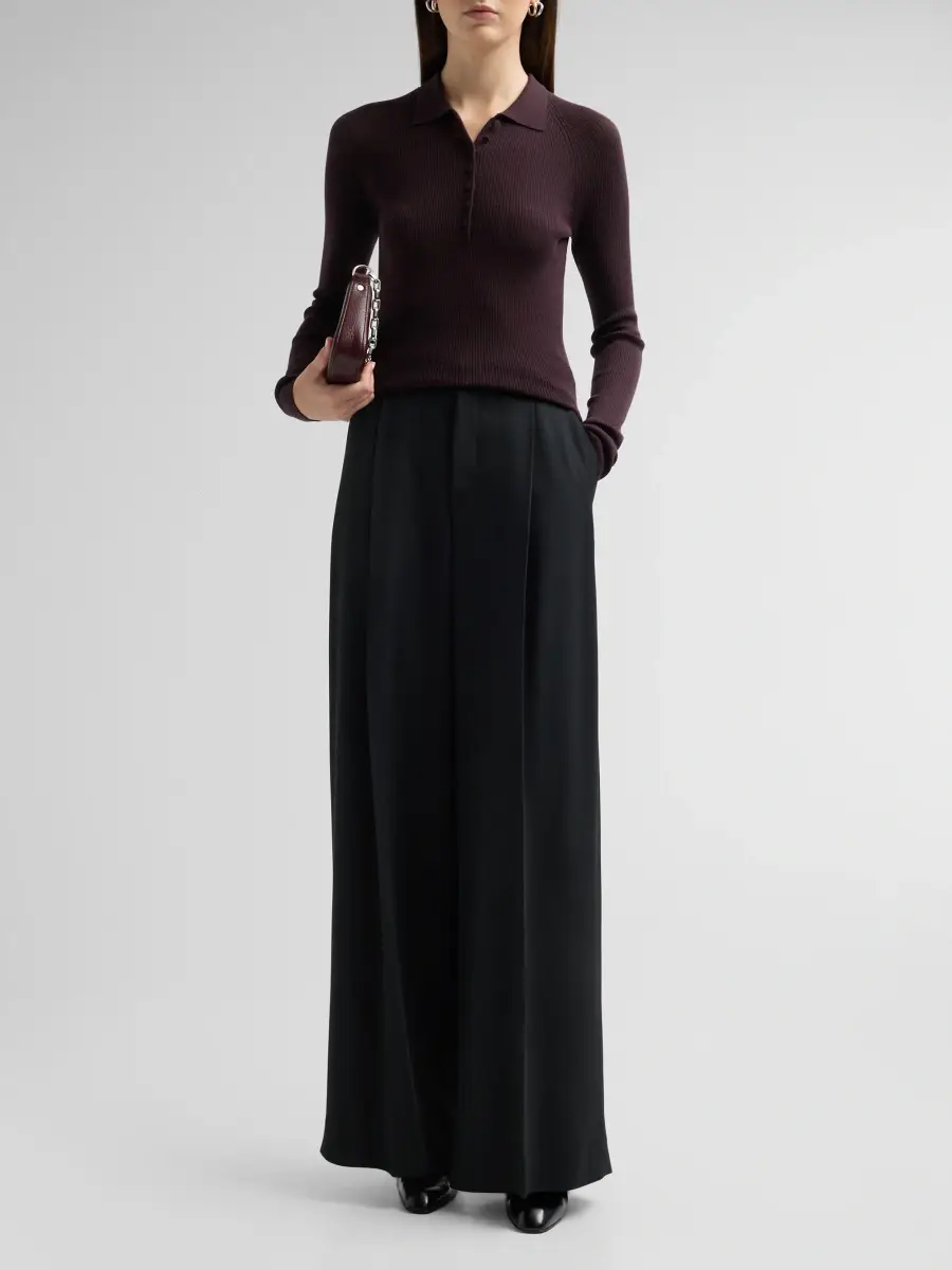 Vince Women's Camille Cotton-Blend Mid-Rise Wide-Leg Trousers | Thumbnail 2 Vince Women's Camille Cotton-Blend Mid-Rise Wide-Leg Trousers | Thumbnail 2