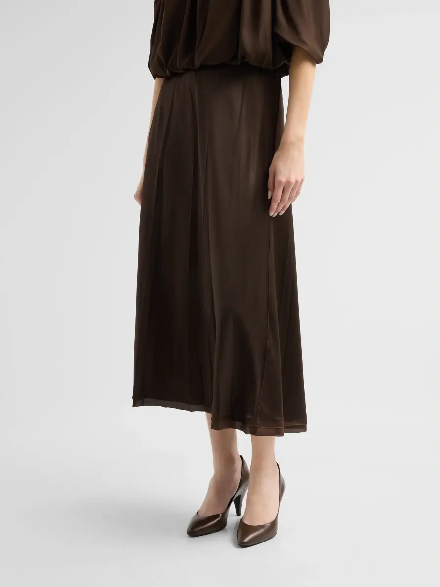 Vince Women's Creased Pleated Midi Skirt | Thumbnail 4 Vince Women's Creased Pleated Midi Skirt | Thumbnail 4