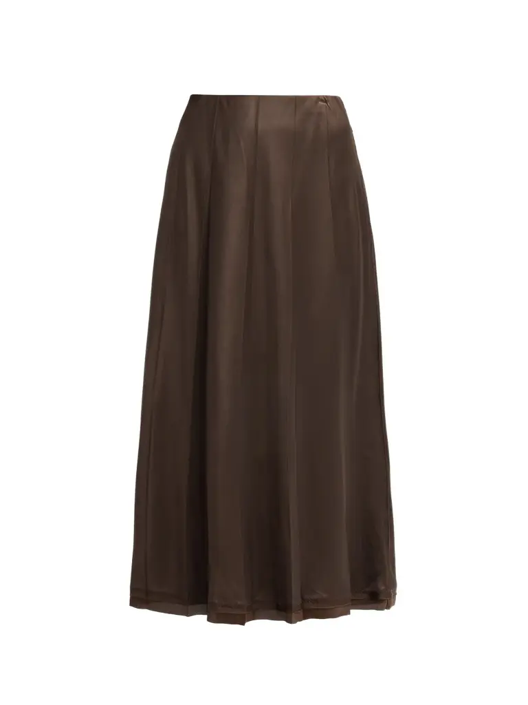 Women's Creased Pleated Midi Skirt Women's Creased Pleated Midi Skirt