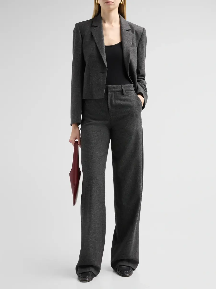 Vince Women's Houndstooth Wool-Blend Wide-Leg Trousers | Thumbnail 2 Vince Women's Houndstooth Wool-Blend Wide-Leg Trousers | Thumbnail 2