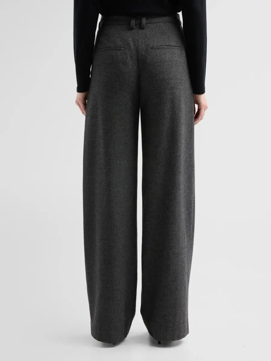 Vince Women's Houndstooth Wool-Blend Wide-Leg Trousers | Thumbnail 3 Vince Women's Houndstooth Wool-Blend Wide-Leg Trousers | Thumbnail 3