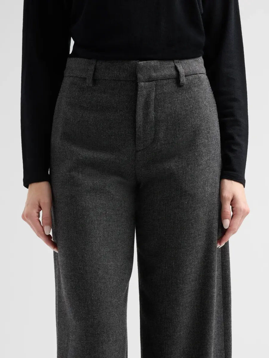 Vince Women's Houndstooth Wool-Blend Wide-Leg Trousers | Thumbnail 5 Vince Women's Houndstooth Wool-Blend Wide-Leg Trousers | Thumbnail 5