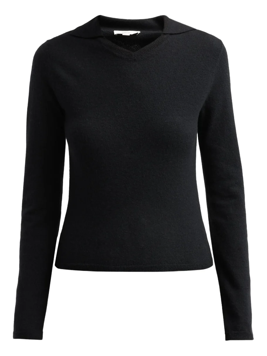 Vince Women's Rib-Knit Merino Wool-Cashmere Blend Polo Sweater
