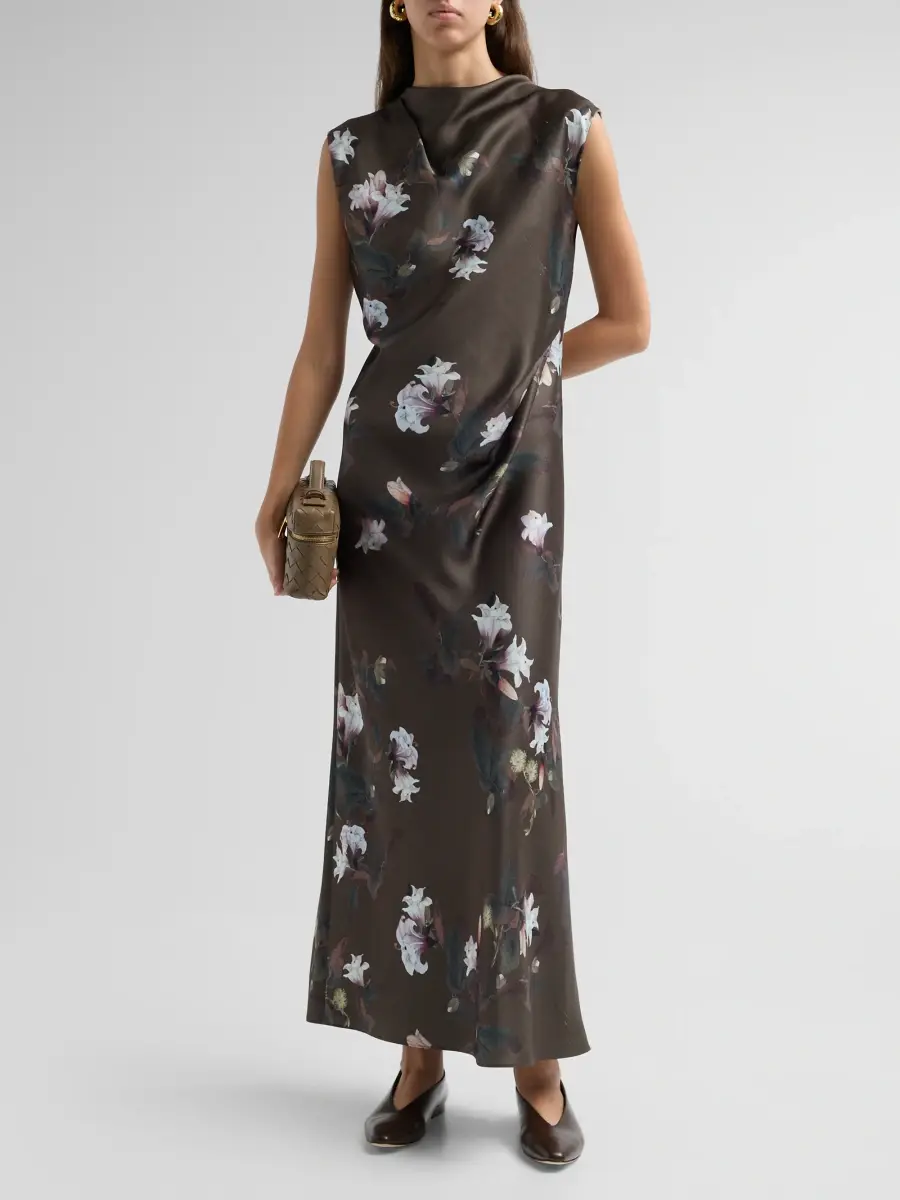 Vince Women's Lily Vine Drapeneck Maxi Dress | Thumbnail 2 Vince Women's Lily Vine Drapeneck Maxi Dress | Thumbnail 2