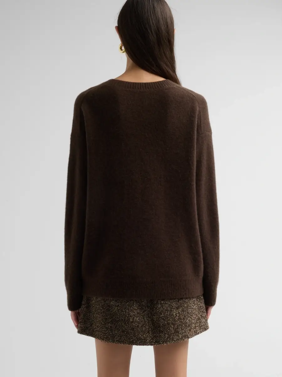 Vince Women's Boiled Cashmere Crewneck Sweater | Thumbnail 3 Vince Women's Boiled Cashmere Crewneck Sweater | Thumbnail 3