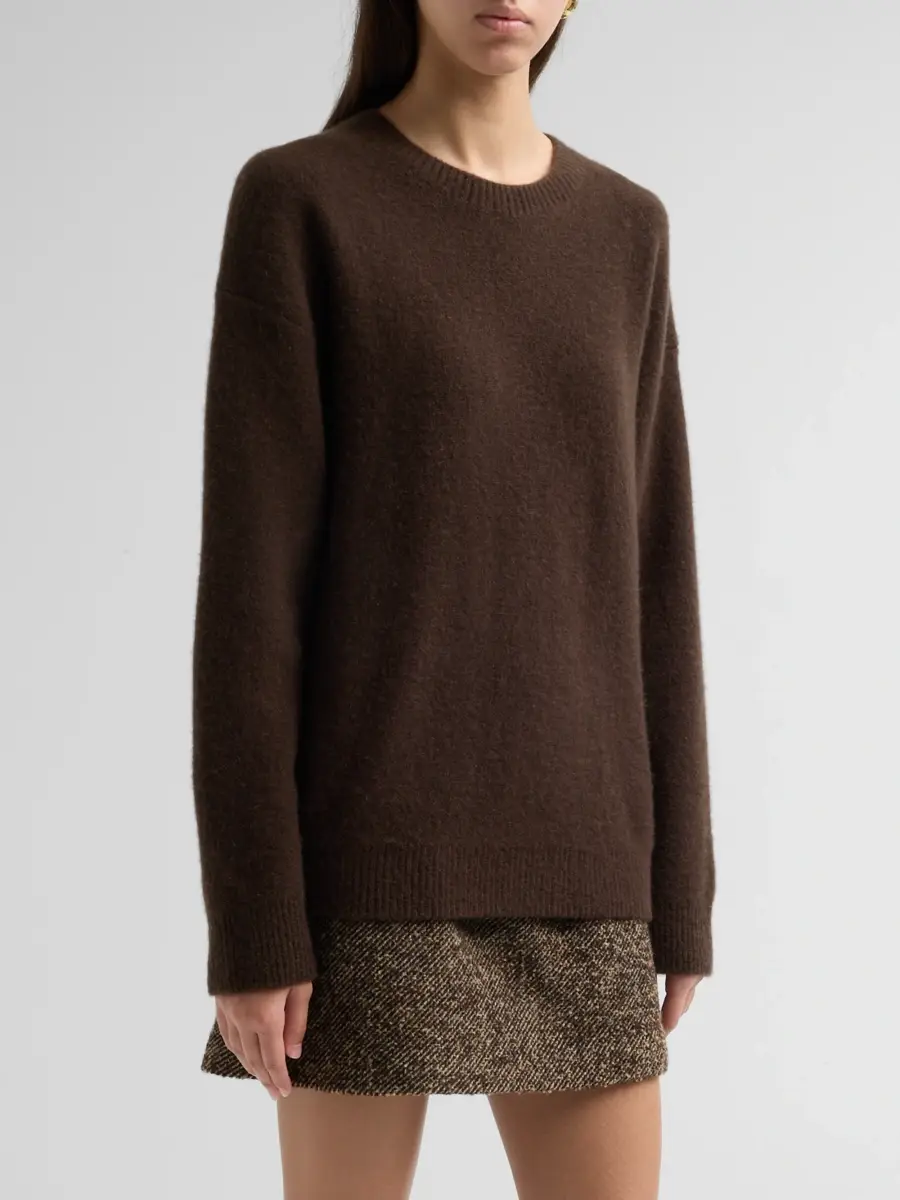 Vince Women's Boiled Cashmere Crewneck Sweater | Thumbnail 4 Vince Women's Boiled Cashmere Crewneck Sweater | Thumbnail 4