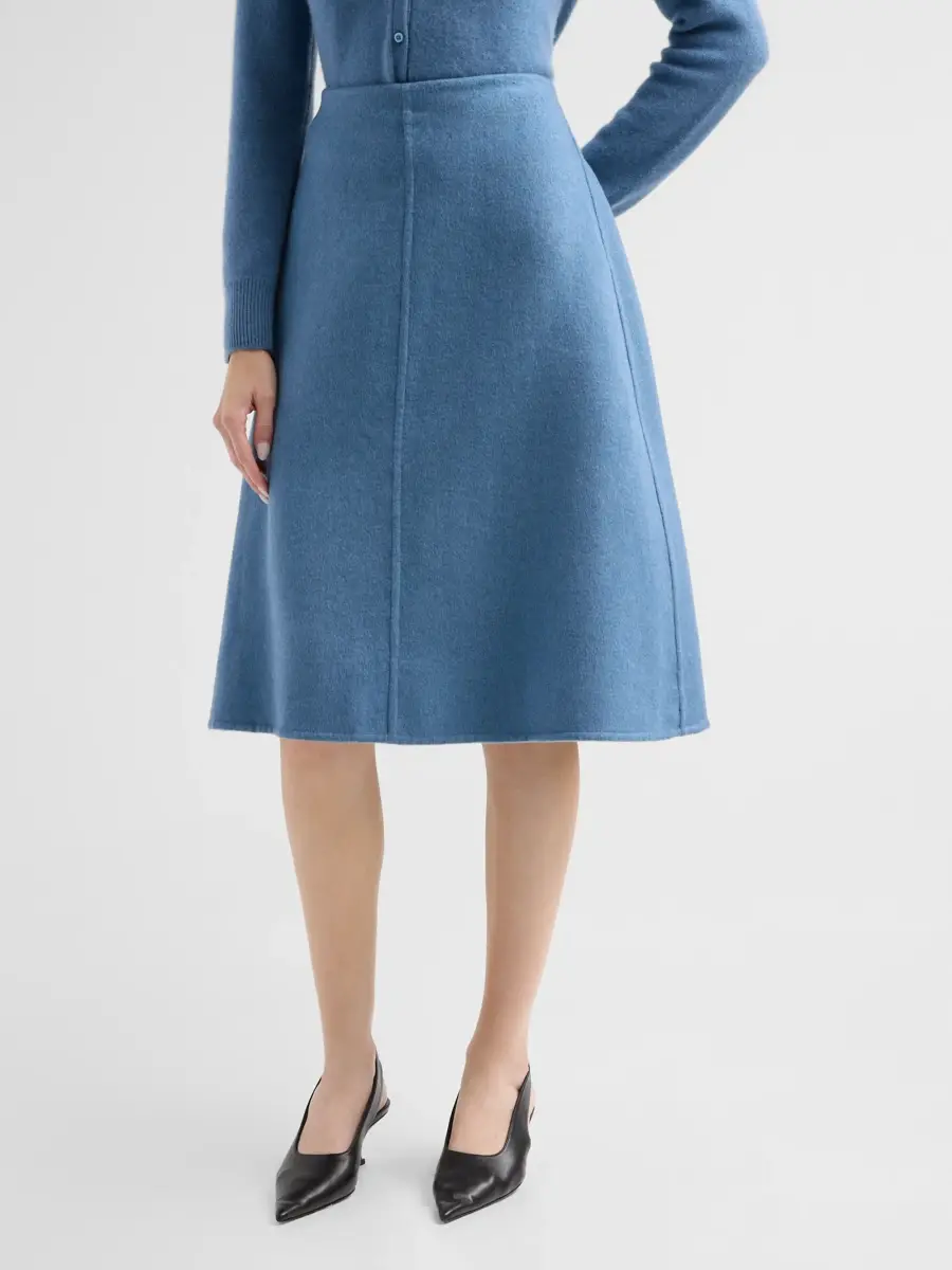 Vince Women's Wool Splittable A-Line Midi Skirt | Thumbnail 4 Vince Women's Wool Splittable A-Line Midi Skirt | Thumbnail 4