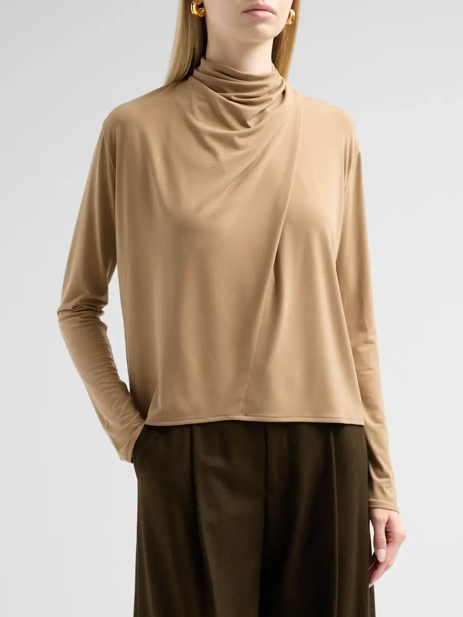 Vince Women's Draped Cowl Blouse | Thumbnail 4 Vince Women's Draped Cowl Blouse | Thumbnail 4