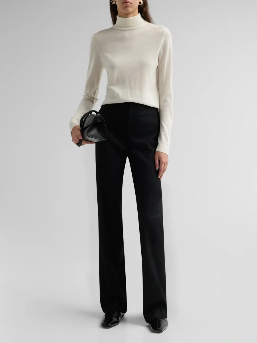 Vince Women's Simone High-Rise Wool-Blend Flared Trousers | Thumbnail 2 Vince Women's Simone High-Rise Wool-Blend Flared Trousers | Thumbnail 2