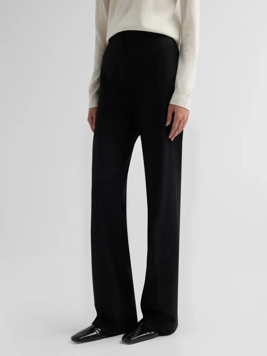 Vince Women's Simone High-Rise Wool-Blend Flared Trousers | Thumbnail 4 Vince Women's Simone High-Rise Wool-Blend Flared Trousers | Thumbnail 4