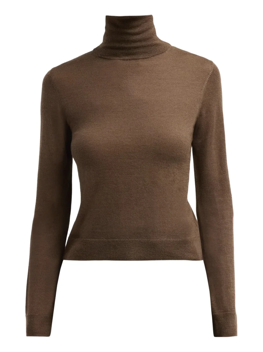 Women's Turtleneck Cashmere-Silk Sweater