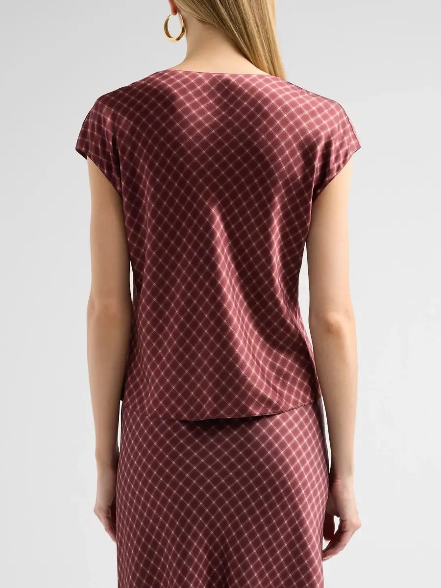 Vince Women's Ombré Plaid Cowlneck Blouse | Thumbnail 3 Vince Women's Ombré Plaid Cowlneck Blouse | Thumbnail 3