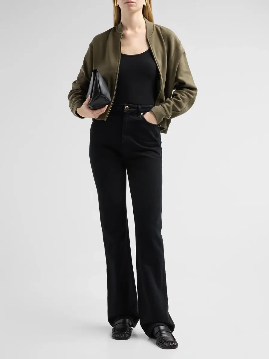 Vince Women's Ponte Knit Drop-Shoulder Bomber Jacket | Thumbnail 2 Vince Women's Ponte Knit Drop-Shoulder Bomber Jacket | Thumbnail 2