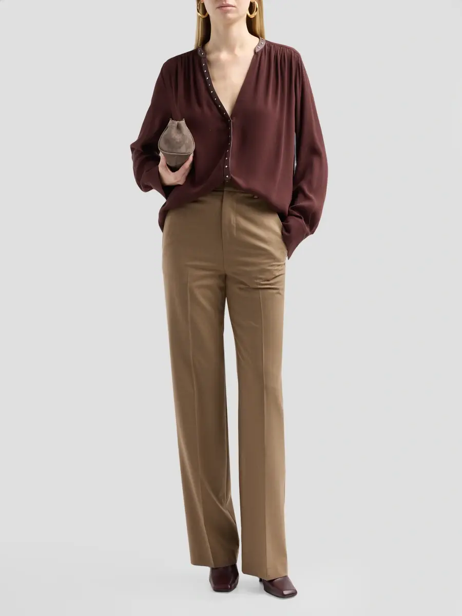 Vince Women's Studded Crepe Top | Thumbnail 2