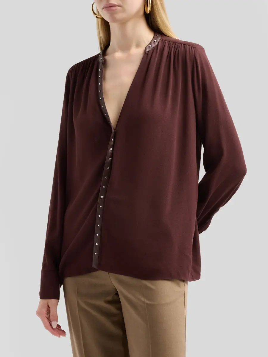 Vince Women's Studded Crepe Top | Thumbnail 4