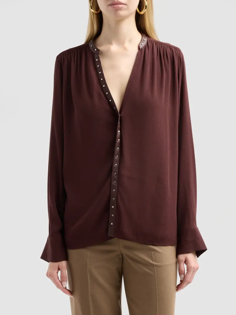 Vince Women's Studded Crepe Top | Thumbnail 5