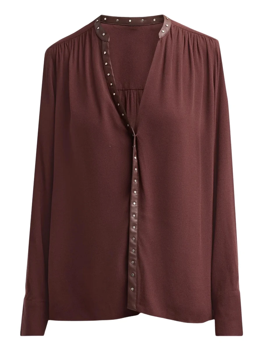 Vince Women's Studded Crepe Top