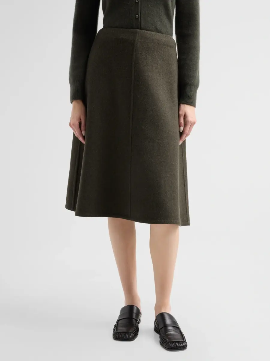 Vince Women's Wool Splittable A-Line Midi Skirt | Thumbnail 3 Vince Women's Wool Splittable A-Line Midi Skirt | Thumbnail 3