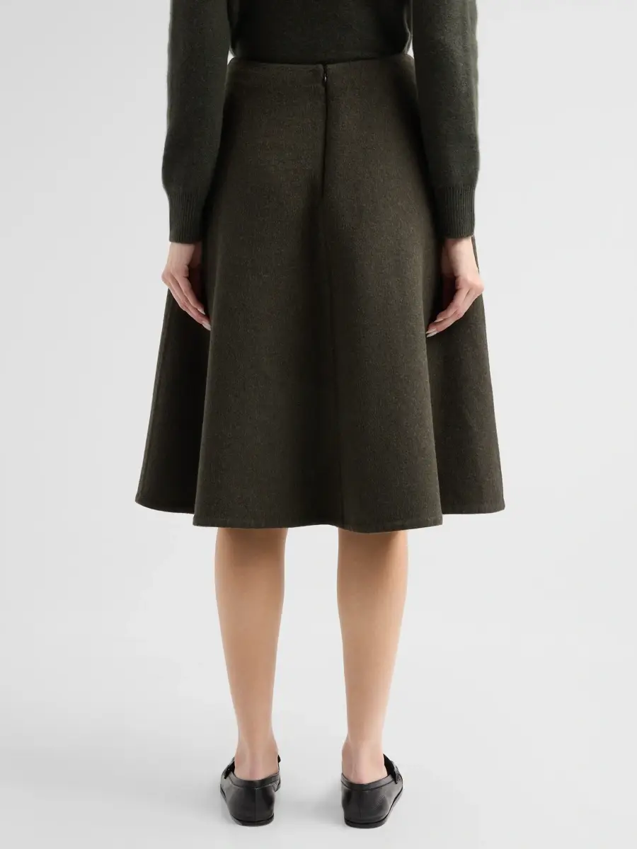Vince Women's Wool Splittable A-Line Midi Skirt | Thumbnail 4 Vince Women's Wool Splittable A-Line Midi Skirt | Thumbnail 4