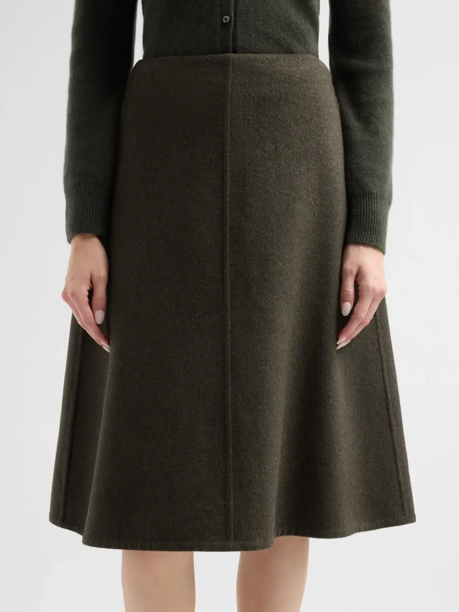 Vince Women's Wool Splittable A-Line Midi Skirt | Thumbnail 5 Vince Women's Wool Splittable A-Line Midi Skirt | Thumbnail 5