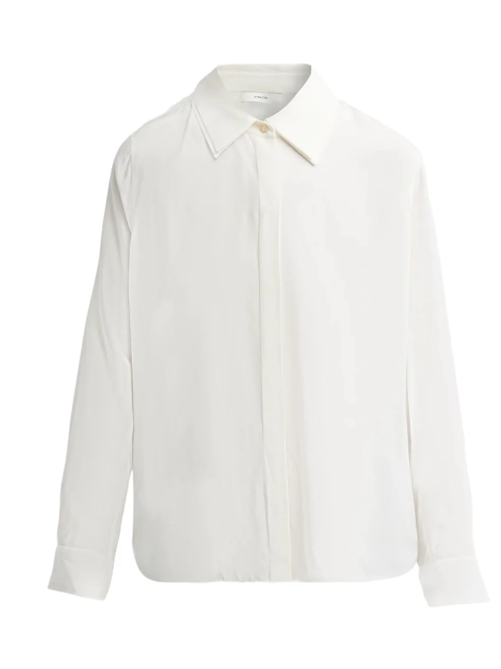 Vince Women's Double Collar Silk-Blend Shirt