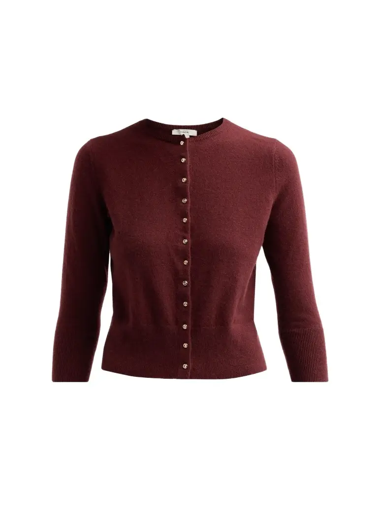 Women's Wool-Cashmere Button Cardigan