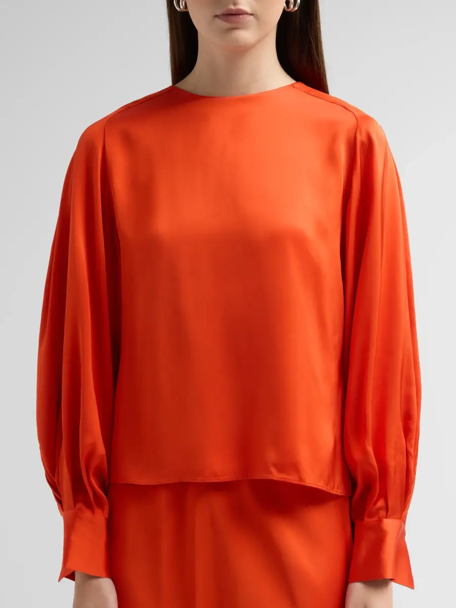Vince Women's Satin Tieneck Raglan-Sleeve Top | Thumbnail 5