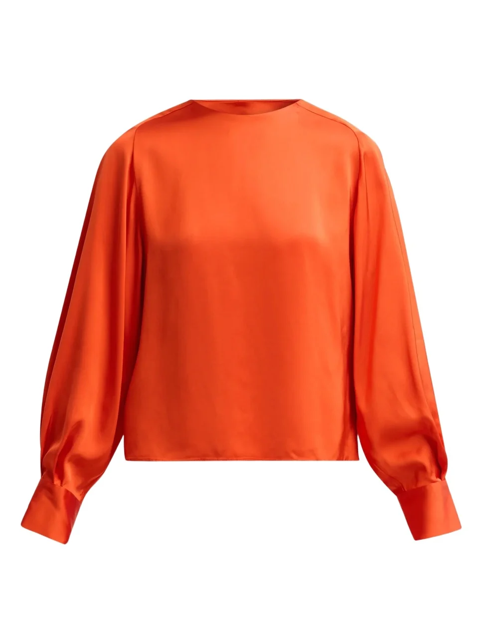 Vince Women's Satin Tieneck Raglan-Sleeve Top