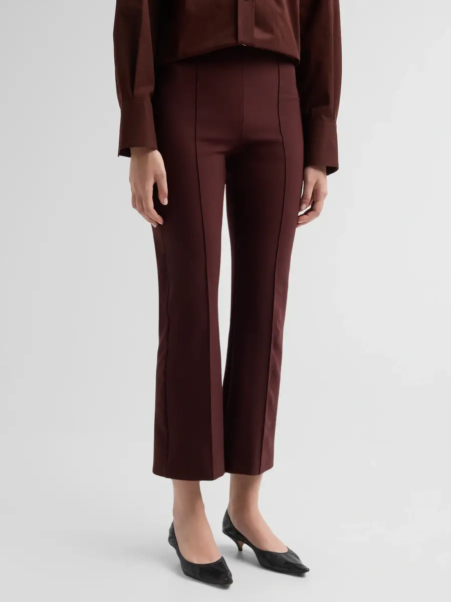Vince Women's Mid-Rise Pintuck Crop Flare Pants | Thumbnail 4 Vince Women's Mid-Rise Pintuck Crop Flare Pants | Thumbnail 4
