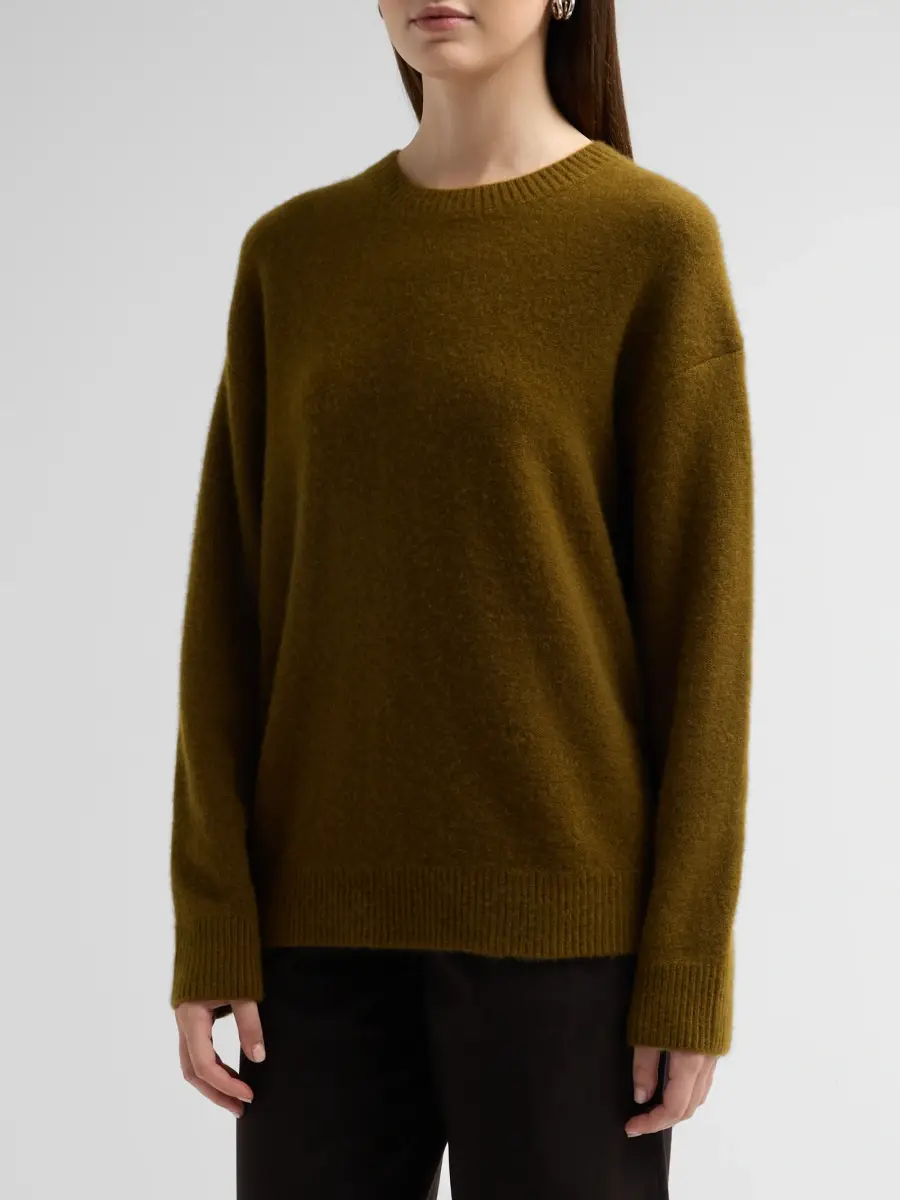 Vince Women's Boiled Cashmere Crewneck Sweater | Thumbnail 4