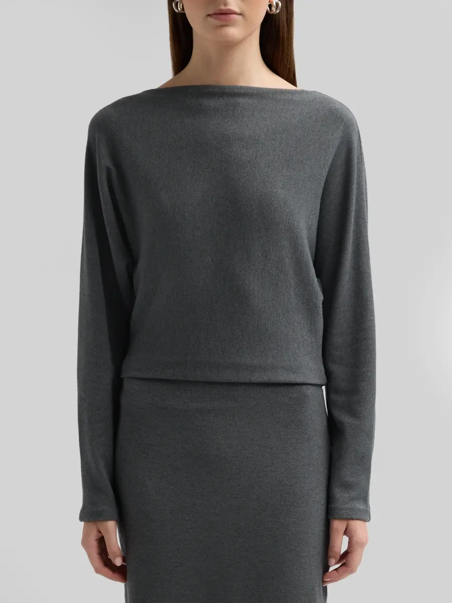 Vince Women's Knit Blouson Midi Dress | Thumbnail 5 Vince Women's Knit Blouson Midi Dress | Thumbnail 5