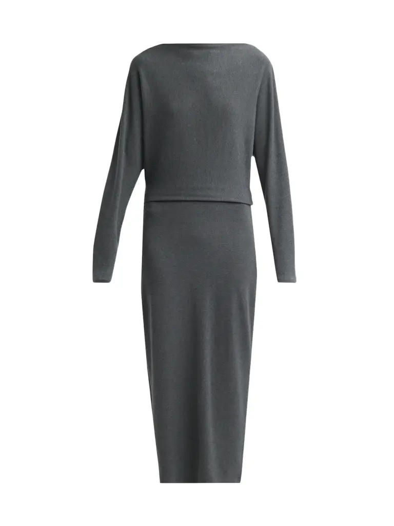 Women's Knit Blouson Midi Dress Women's Knit Blouson Midi Dress