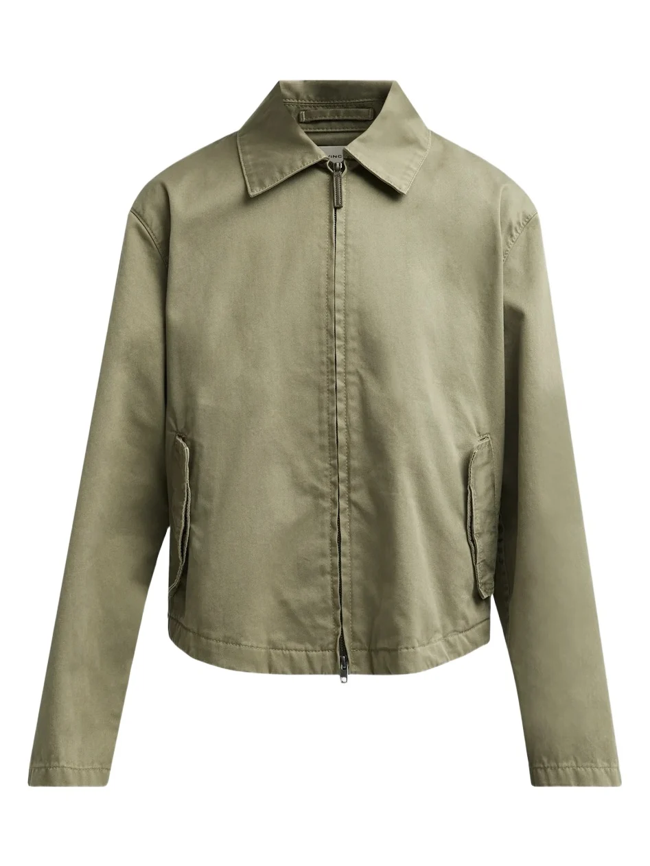 Women's Washed Cotton Twill Zip-Front Jacket Women's Washed Cotton Twill Zip-Front Jacket