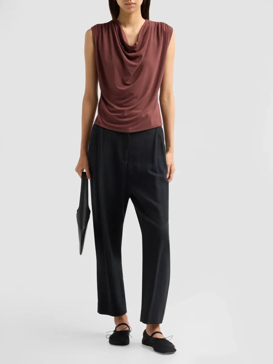 Vince Women's Draped Cowlneck Sleeveless Top | Thumbnail 2 Vince Women's Draped Cowlneck Sleeveless Top | Thumbnail 2