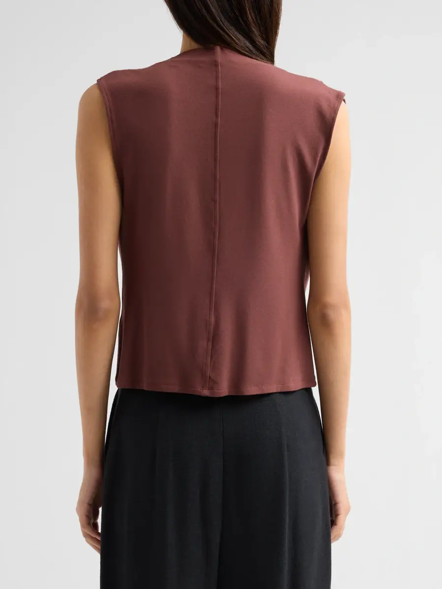 Vince Women's Draped Cowlneck Sleeveless Top | Thumbnail 3 Vince Women's Draped Cowlneck Sleeveless Top | Thumbnail 3