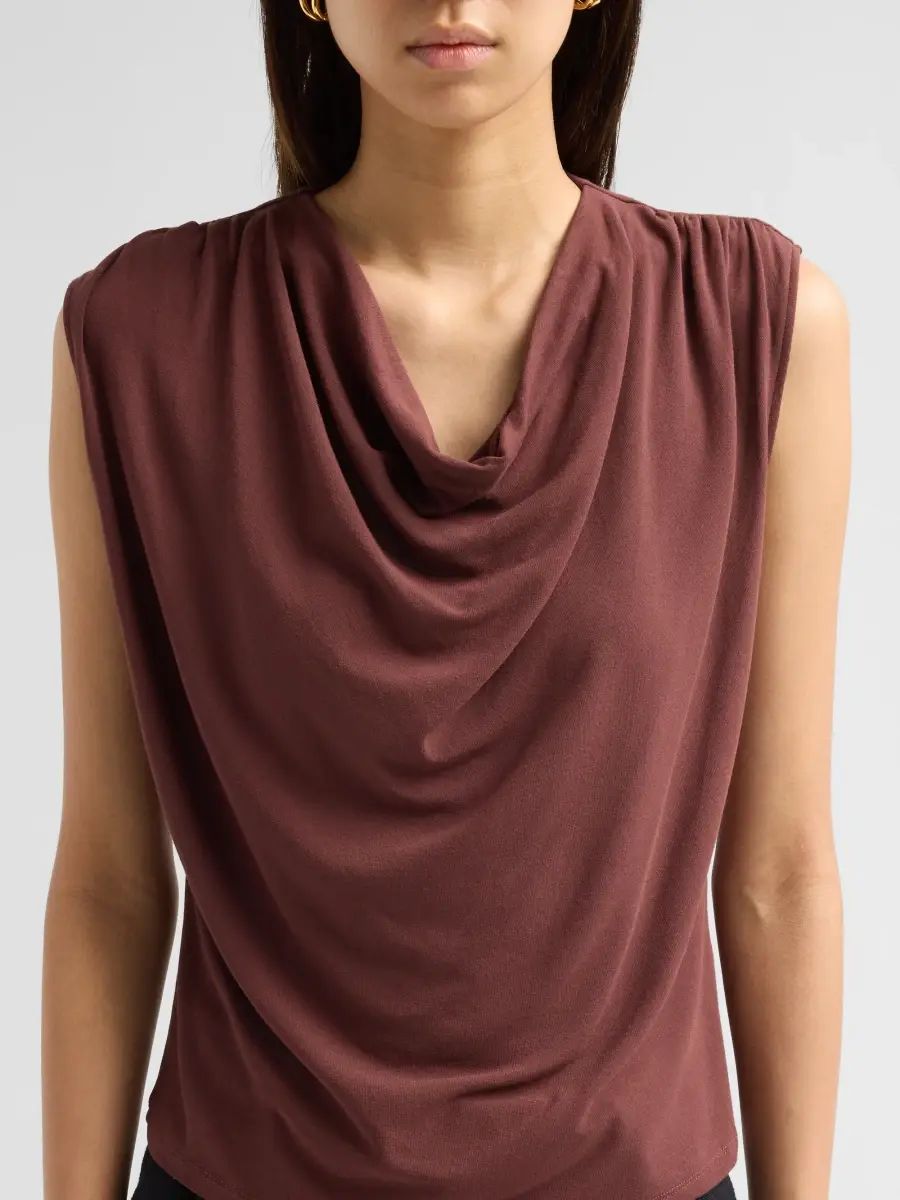 Vince Women's Draped Cowlneck Sleeveless Top | Thumbnail 5 Vince Women's Draped Cowlneck Sleeveless Top | Thumbnail 5