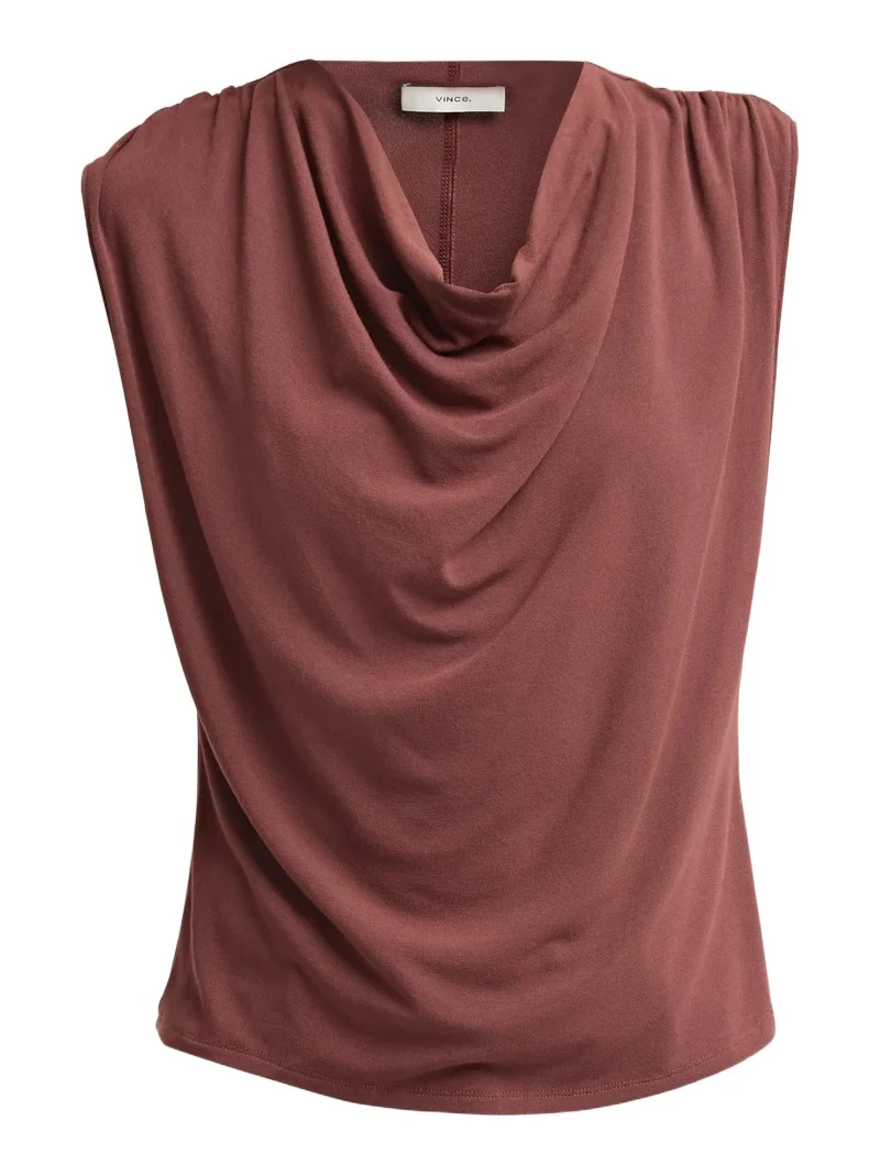 Women's Draped Cowlneck Sleeveless Top Women's Draped Cowlneck Sleeveless Top