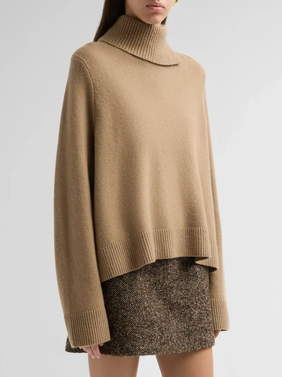 Vince Women's Swing Rib-Knit Wool-Cashmere Sweater | Thumbnail 4 Vince Women's Swing Rib-Knit Wool-Cashmere Sweater | Thumbnail 4