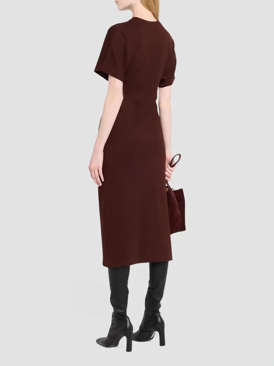 Vince Women's Side Ruched Jersey Midi-Dress | Thumbnail 3 Vince Women's Side Ruched Jersey Midi-Dress | Thumbnail 3