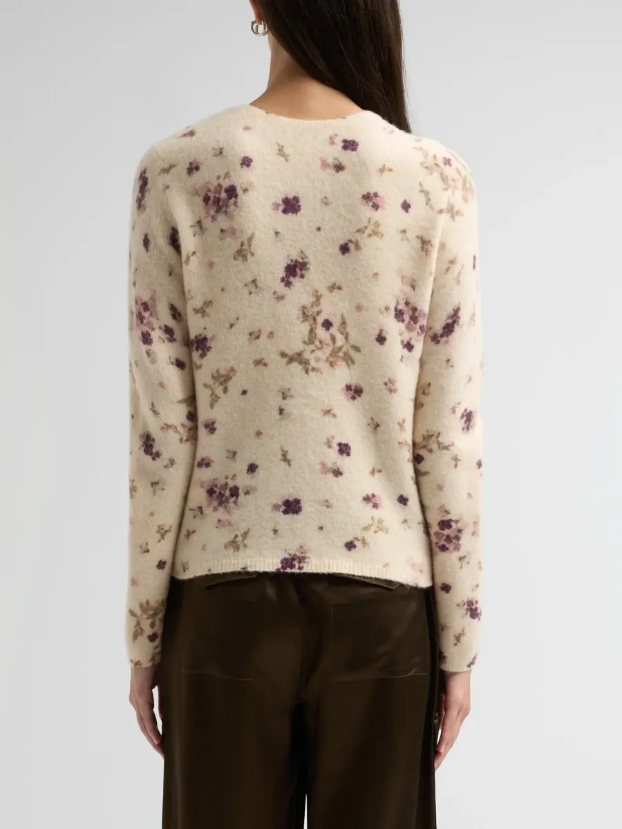 Vince Women's Floral Wool-Blend Crewneck Sweater | Thumbnail 3