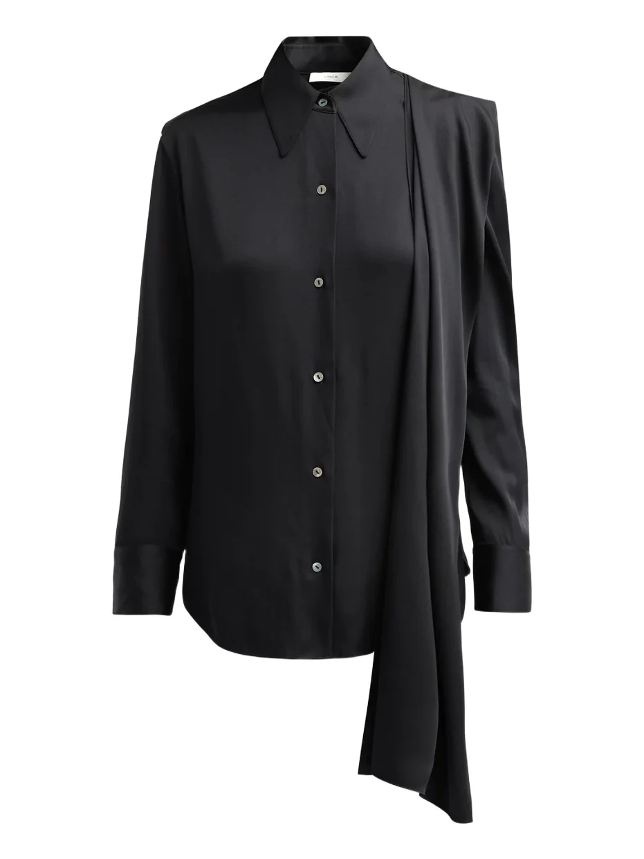 Vince Women's Draped Scarf Tie Shirt