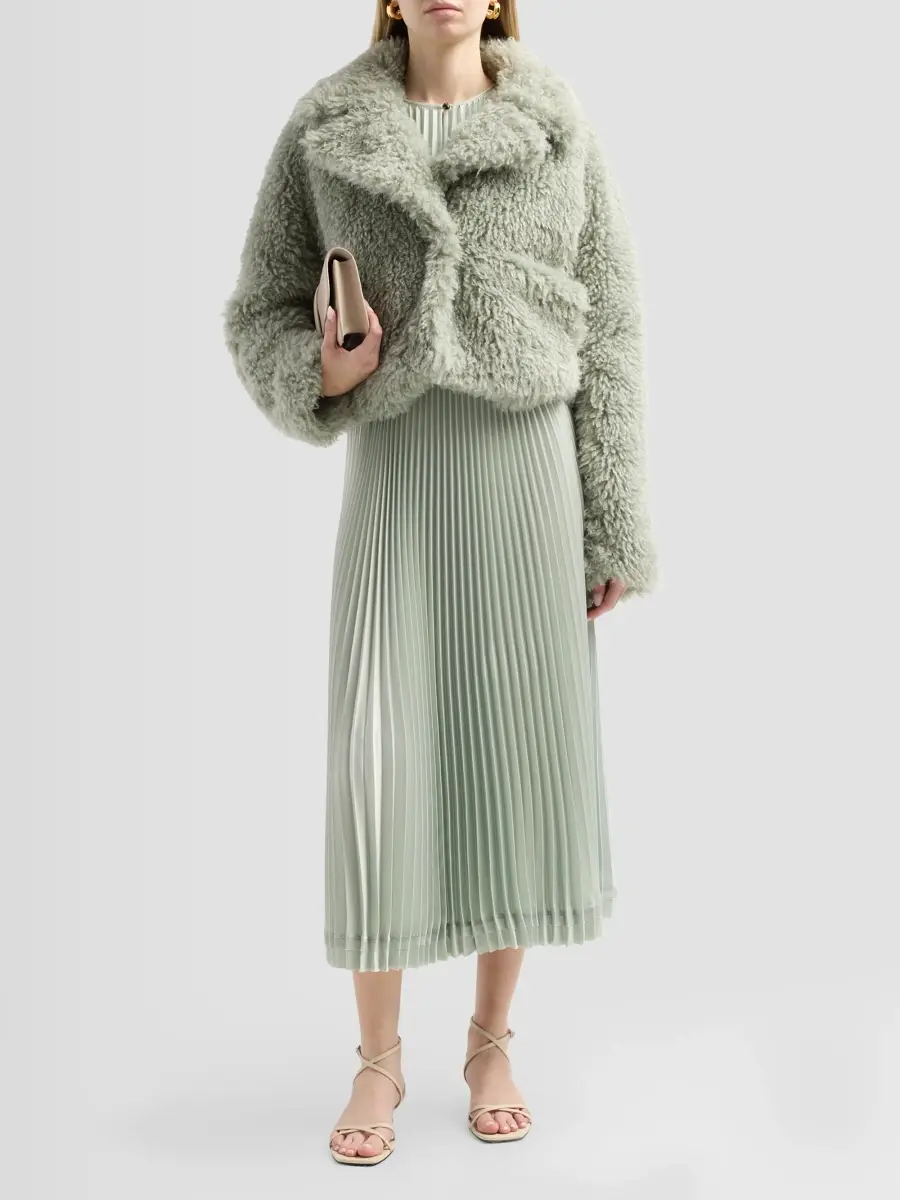 Vince Women's Faux-Fur Crop Jacket | Thumbnail 2 Vince Women's Faux-Fur Crop Jacket | Thumbnail 2