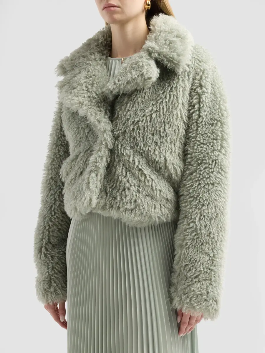 Vince Women's Faux-Fur Crop Jacket | Thumbnail 4 Vince Women's Faux-Fur Crop Jacket | Thumbnail 4